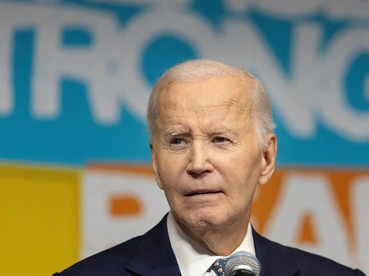 Joe Biden, la Omaha, criticându-l pe Donald Trump - Foto: Profimedia Images