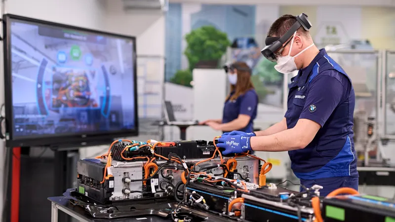 Tehnologie VR utilizată în producția auto. / Foto: BMW