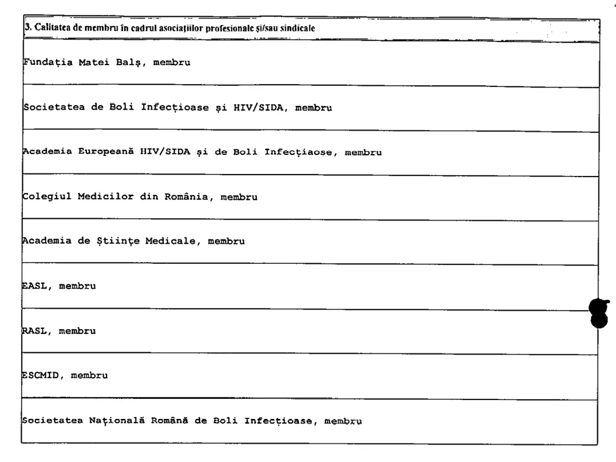 Declarația de interese a lui Adrian Streinu Cercel. Sursa: ANI