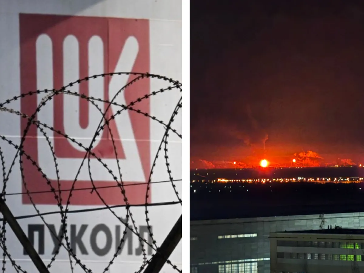 Rafinăria Lukoil din Volgograd - Foto: X/ @Maks_NAFO_FELLA