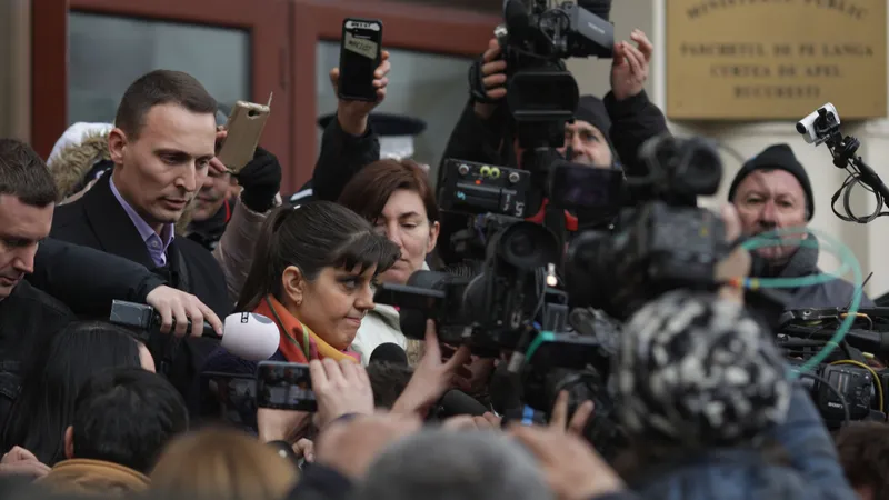 Laura Codruța Kovesi, la ieșirea de la audierile de la secția specială. Foto Inquam Photos/Octav Ganea