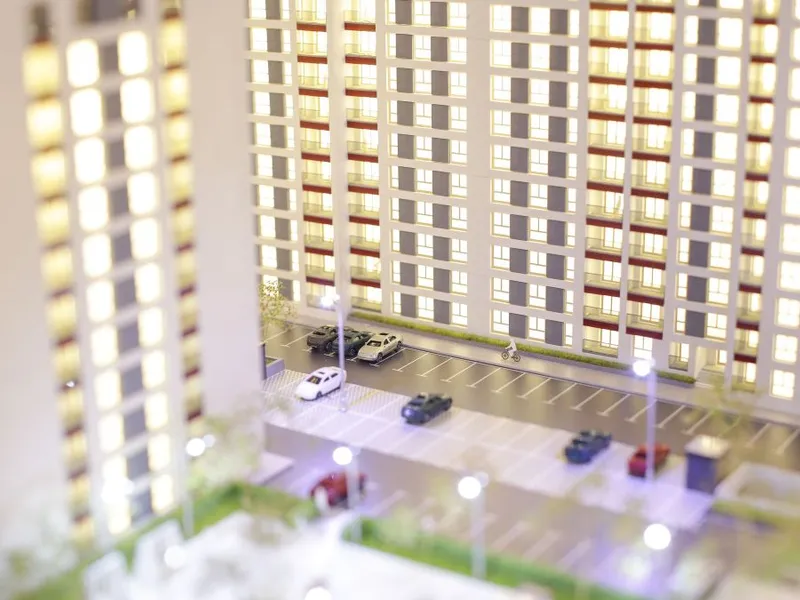 Machetă de dezvoltare imobiliară la un târg de profil - INQUAM PHOTOS/Octav Ganea