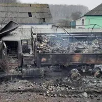 VIDEO Momentul în care un camion rusesc cu arme „calcă” pe o mine și dispare într-un nor de fum