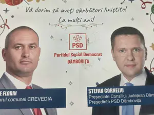 Primarul din Crevedia, pliant electoral cu șeful PSD Dâmbovița - Foto: Plaint electoral