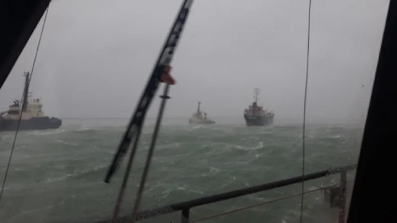 Alertă de furtună în Portul Constanța FOTO: ANR