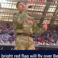 Propagandiștii ruși cântă despre „steagul Rusiei care flutură peste Berlin” la un an de război - FOTO: Twitter/@Gerashchenko_en