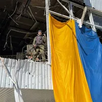 Forțele ucrainene spun că au recâștigat controlul asupra orașului Makariv, la vest de Kiev/FOTO: Twitter/Pravda