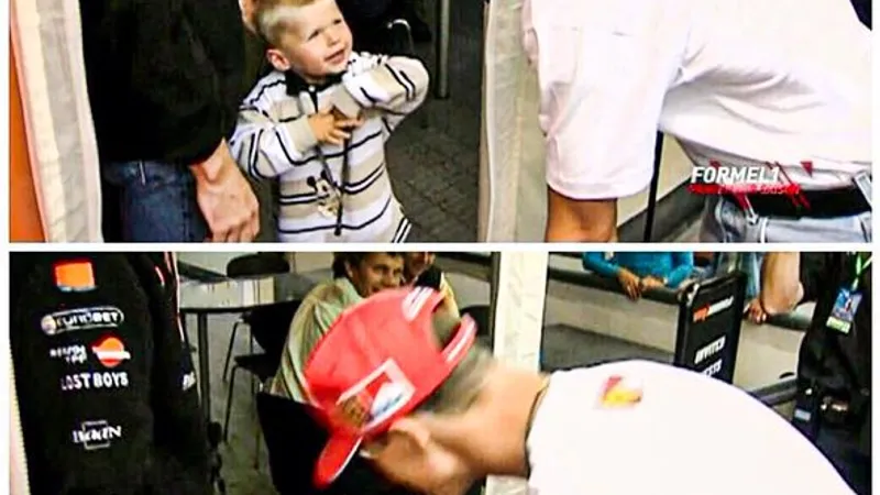 Imaginea cu Michael Schumacher și „bebe-Max” la boxe nu are nevoie de nicio descriere. / Foto: ESPN, Twitter