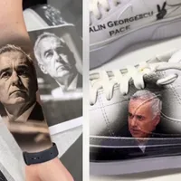 Delir printre fanii lui Călin Georgescu. Și-au tatuat chipul rusofilului pe mână și pe adidași - Foto: TikTok & Facebook - Captura foto