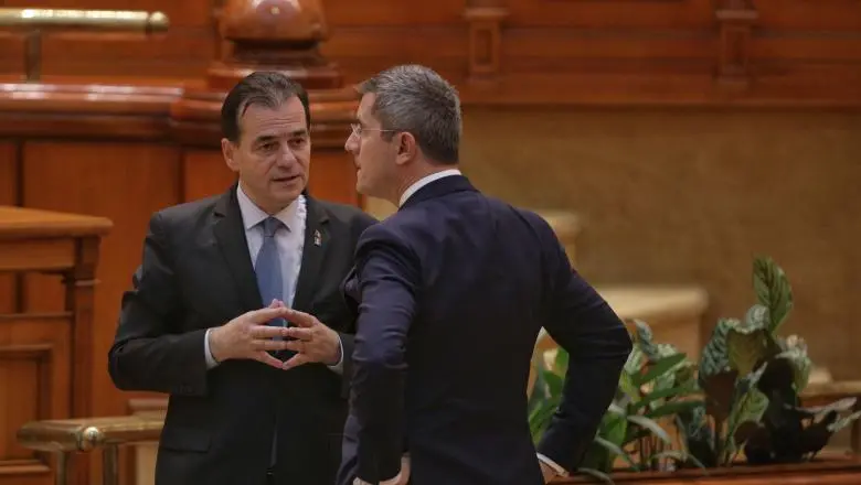 Ludovic Orban și Dan Barna, șefii PNL și USR//Inquam Photos/Octav Ganea