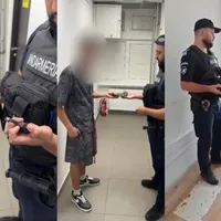 Obiecte periculoase găsite de jandarmi într-o școală din București - Foto: captură Jandarmeria București