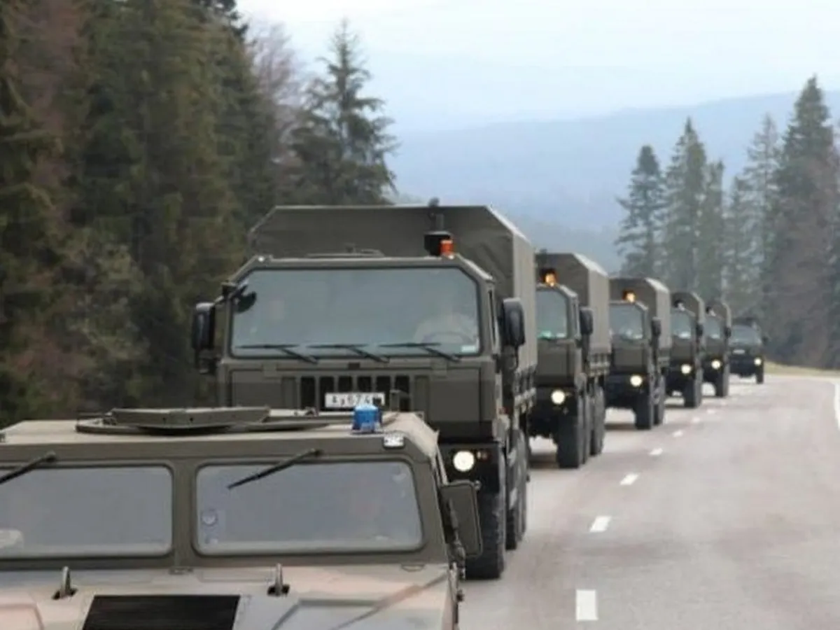 Coloană militară pentru exercițiul LOGEX 26 - Foto: Facebook / Ministerul Apararii Nationale, Romania