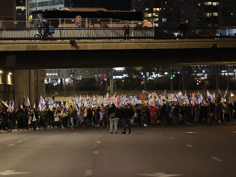 Oamenii protestează În Israel împotriva reglementărilor judiciare ale guvernului premierului israelian Benjamin Netanyahu - Foto: Profimedia Images