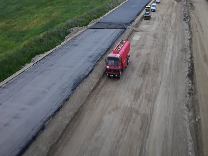 VIDEO Primul strat de asfalt pe Autostrada de Centură a Bucureștiului. Care este stadiul lucrărilor/ Infrastructura Romania