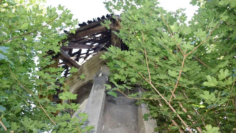 Turnuleţul de la Chip din Sighişoara, monument din Ardeal, gata să se prăbușească - Foto: Agerpres