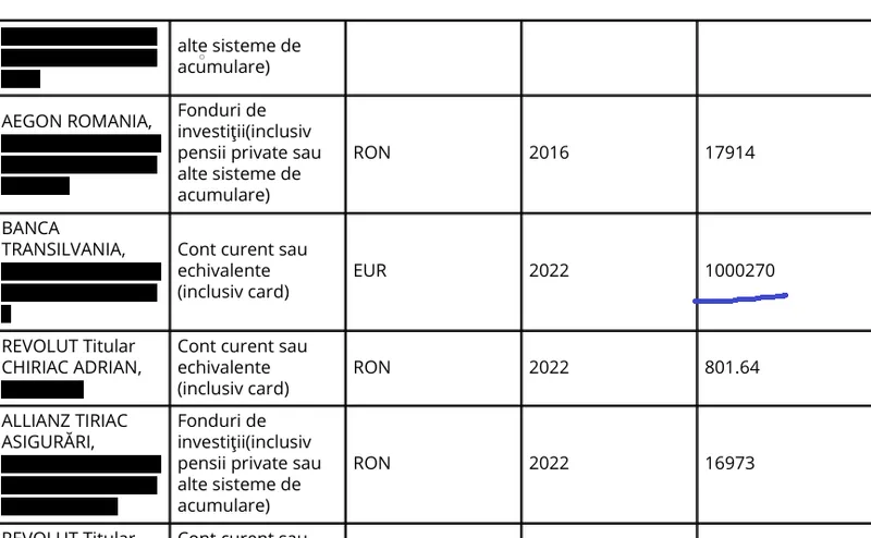 Declarație de avere - Foto: ANI