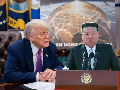 Coreea de Nord amenință SUA: „Domul de Aur al lui Trump, un scenariu de război nuclear în spațiu" - Foto: Profimedia images