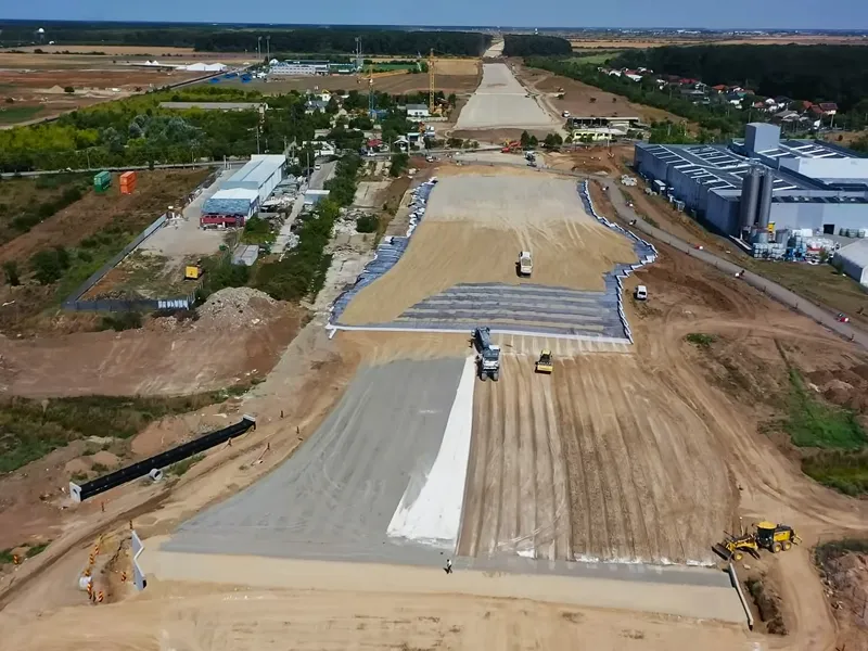 Lucrări pe Autostrada A0 - Foto: Facebook/ Asociația Pro-Infrastructură