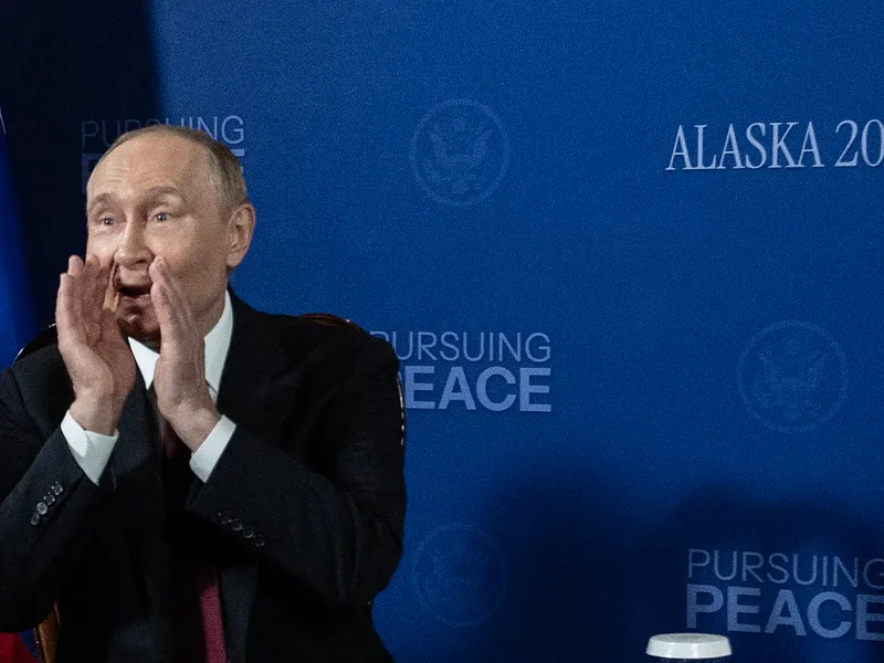 Putin strigă la reporteri în timpul unui summit SUA-Rusia pe tema Ucrainei din Alaska - Foto: Profimedia Images