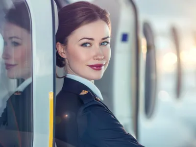 Stewardesă în avion - Foto: Freepik