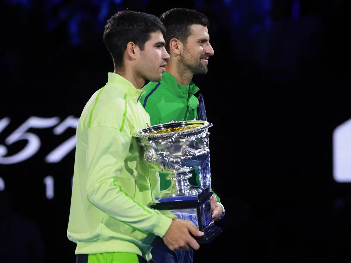 Alcaraz a cucerit primul său trofeu la Australian Open după ce l-a învins pe Djokovic Foto: profimediaimages.ro