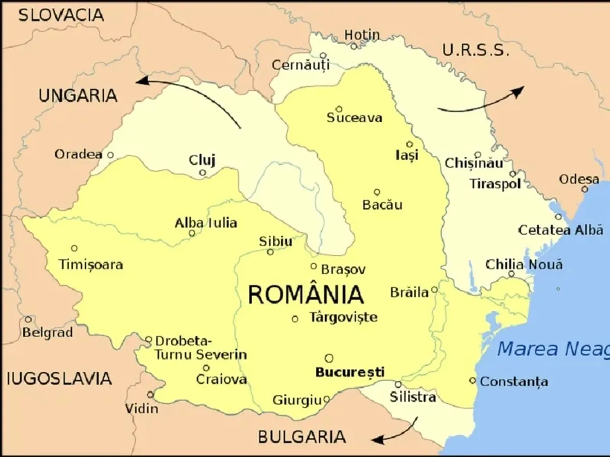 harta romania 1940