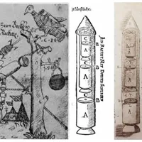 Enigma Manuscrisului din România care conține schițe cu rachete balistice și spațiale. E din 1570 - Foto: Colaj/ Arhivă
