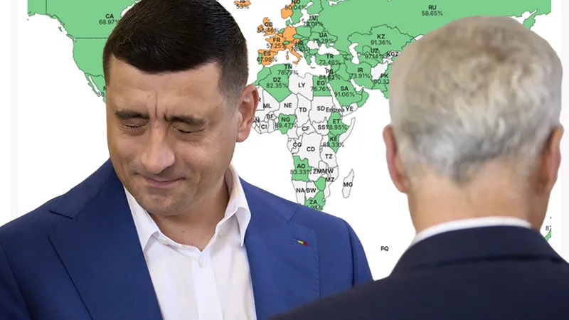 George Simion, bătut la vot de Nicușor Dan și în țări precum Rusia, Belarus, Iran sau China - Foto: Colaj Newsweek - Profimedia images