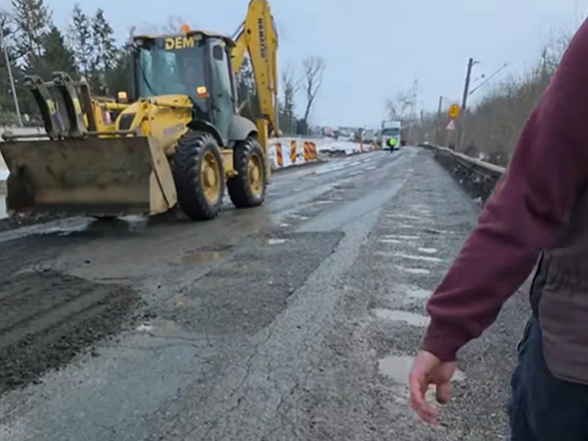 Gropi pe DNCB - Foto: captură video