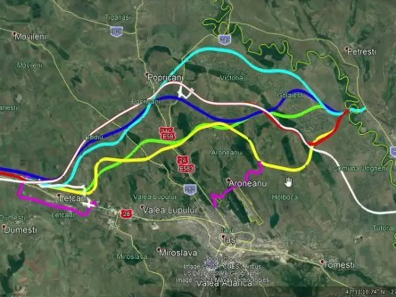 Autostrada A8: patru variante de ocolire a Iaşiului/FOTO: ziaruldeiasi.ro
