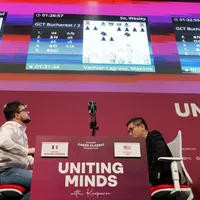 Maxime Vachier-Lagrave și Wesley So - Foto: GCT2023