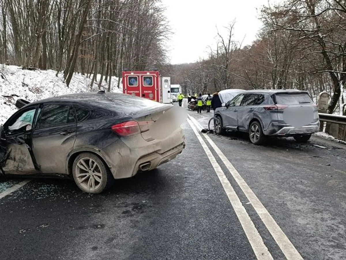 Accident rutier pe DN1, în județul Sibiu. Cinci persoane au fost rănite