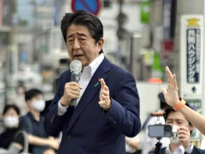 Shinzo Abe a fost împușcat în timpul unui eveniment electoral/ Foto: Profimedia Images