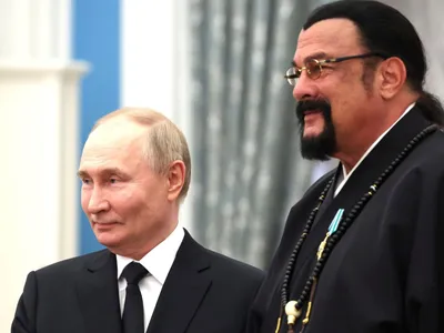 Putin și Steven Seagal - Foto: Profimedia Images
