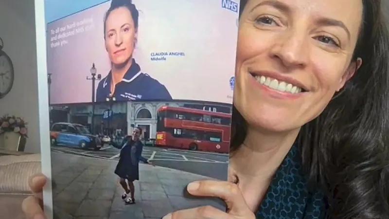 Claudia Anghel a devenit imaginea NHS, la aniversarea de 72 de ani a instituției.FOTO: AP