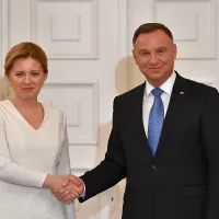 Preşedinta slovacă Zuzana Caputova şi omologul ei polonez Andrzej Duda. / Foto: polskieradio.pl