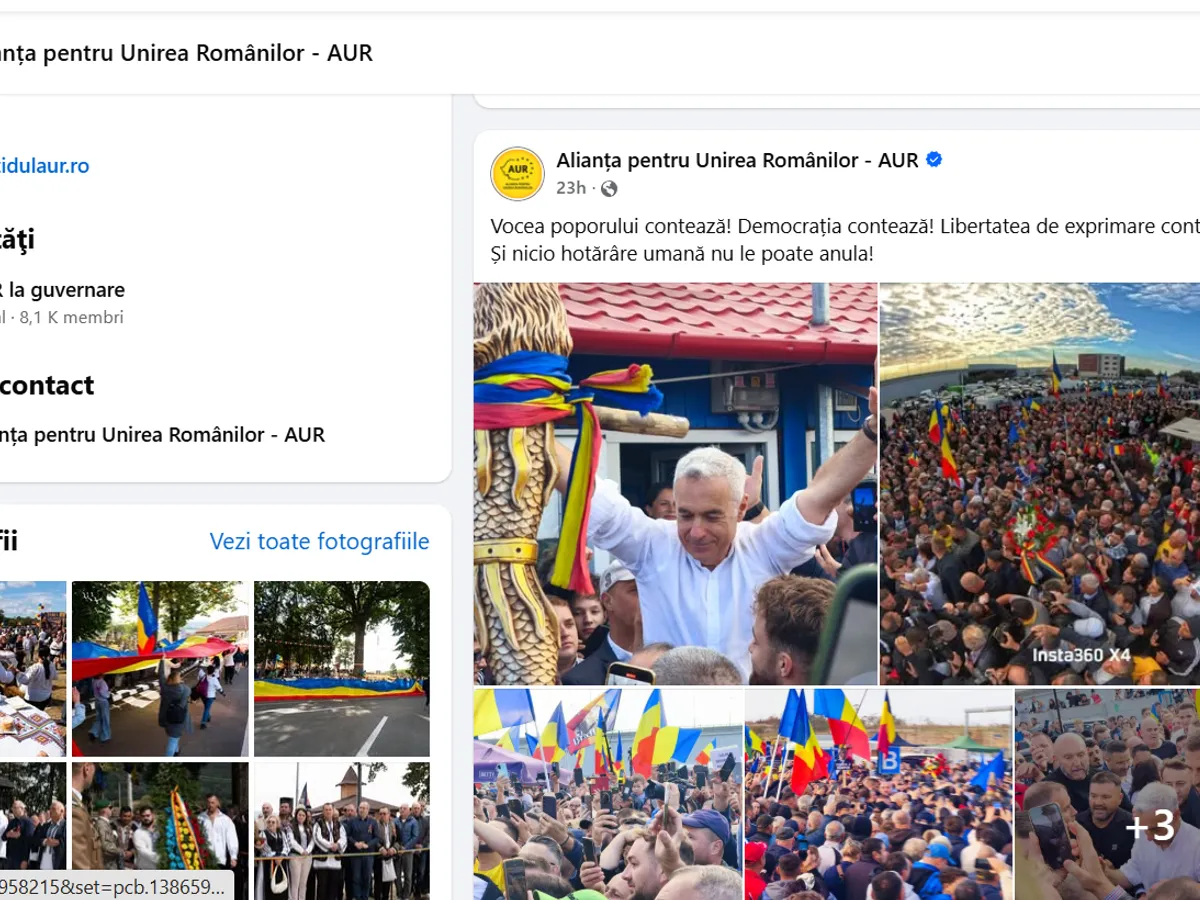 Captură Partidul AUR - Foto: FB / AUR