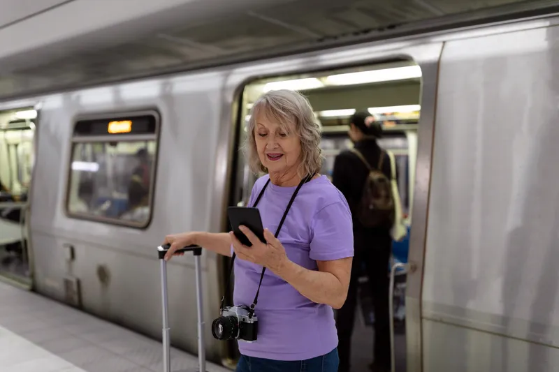 Pensionară la pensie la metrou - Foto: Freepik
