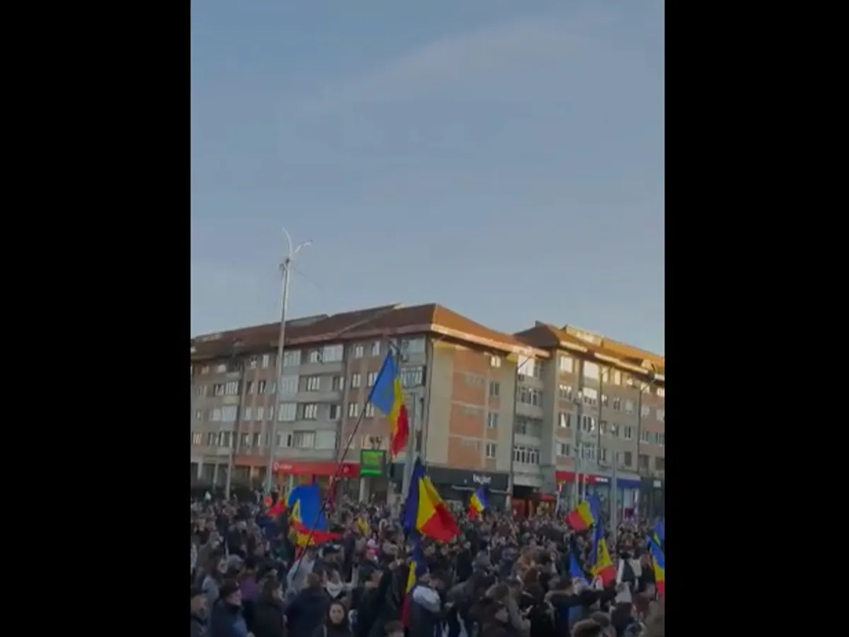 George Simion, la protestele anti-restricții de la Suceava. Sursă: Facebook