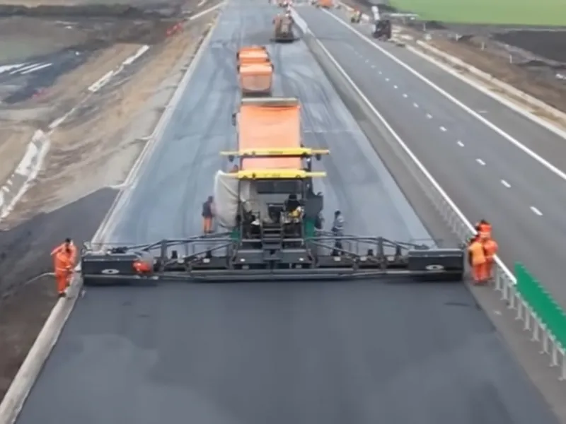 Când vor „zbura” șoferii pe autostrada A7 de la Buzău la Focșani? Lucrările pe lotul 3, la 85% - Foto: captură video