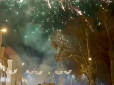 Foc de artificii scăpat de sub control la Timișoara - Foto: captură video
