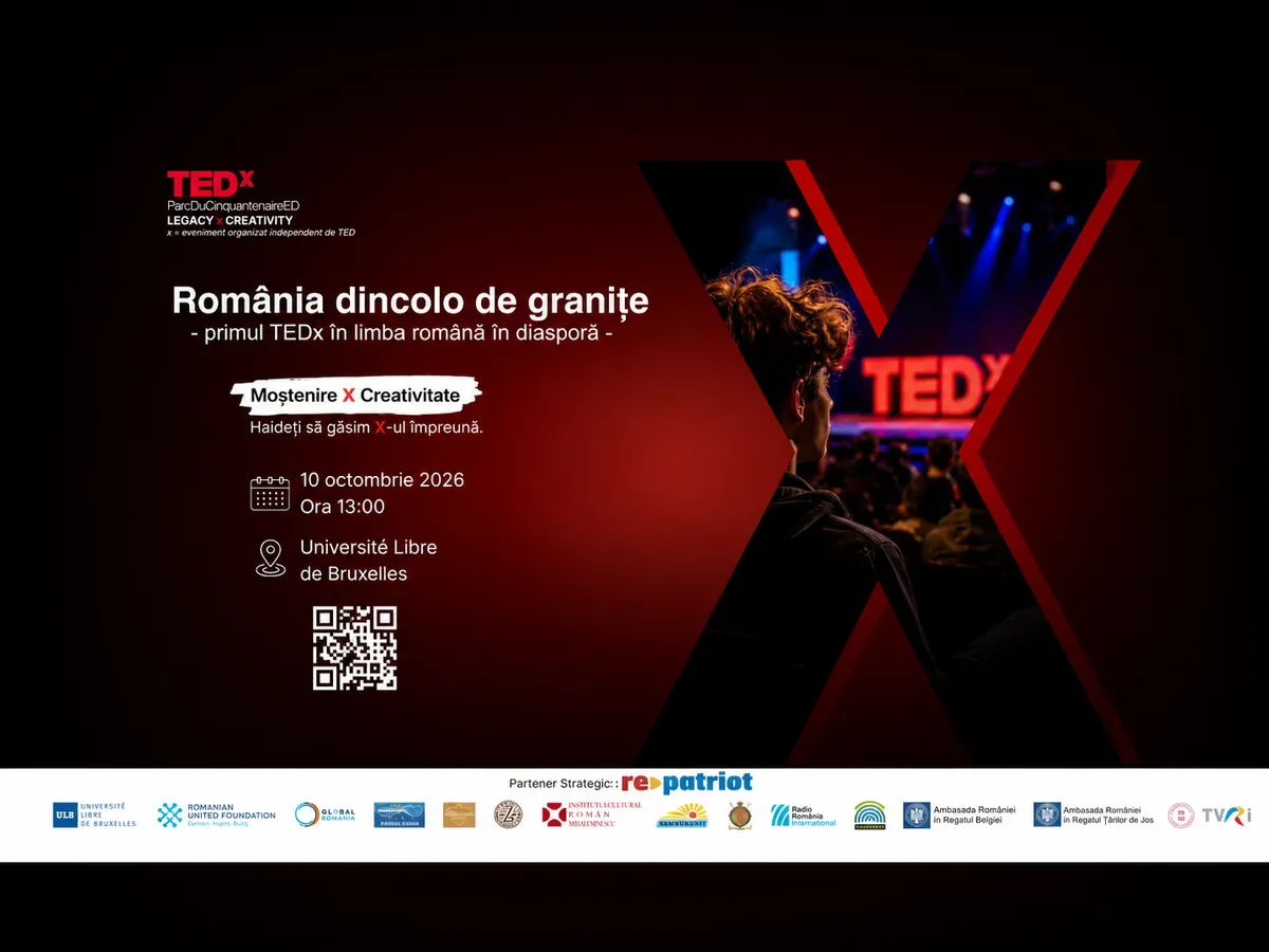 Peste 700 de români din diaspora și din România sunt așteptați pe 10 octombrie la TEDxParc du Cinquantenaire ED Foto: Repatriot