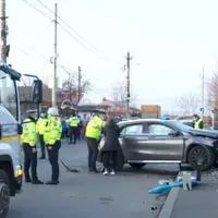 Imagine de la locul accidentului în care au murit cele două fete/FOTO: Digi24