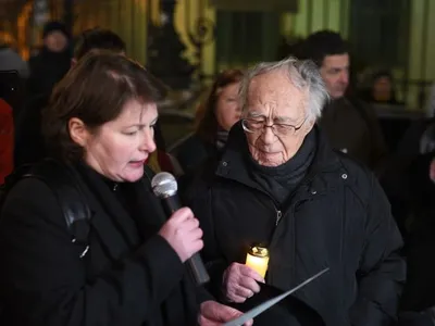 Mihai Șora, la comemorarea victimelor Revoluției, în 22 decembrie 2018. FOTO: Inquam Photos - Alberto Grosescu