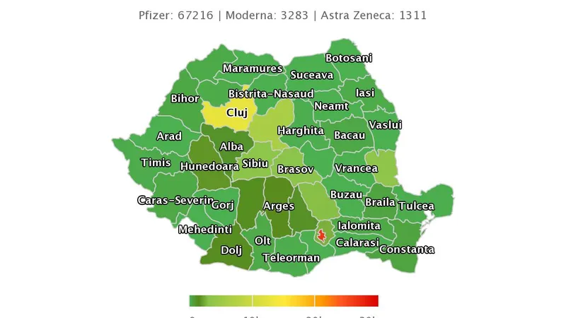 Persoane înscrise pentru vaccinare luni. Sursa: RoVaccinare