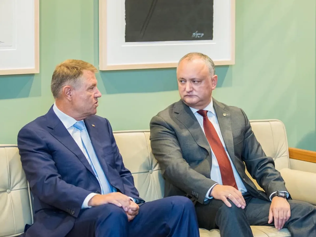 Președintele Klaus Iohannis alături de Igor Dodon