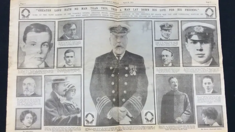 Ziarul care anunța tragedia de pe Titanic găsit într-un dulap după 112 ani. Poza ce îți frânge inima - Foto: CNN
