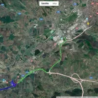 Hartă aeriană a traseului pe care ar trebui să-l urmeze Autostrada A3/Foto: Facebook Asociația Pro Infrastructură