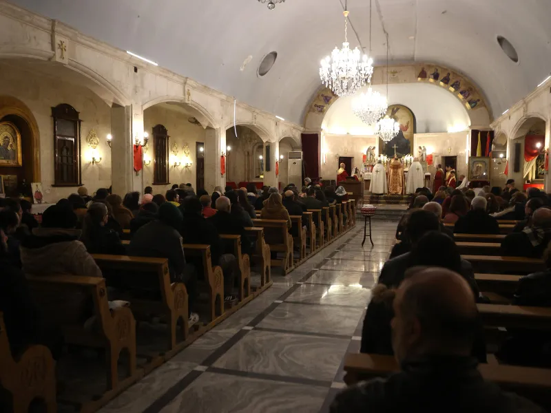 Creștinii în biserica St, Barbara din Alep - Foto: Profimedia Images