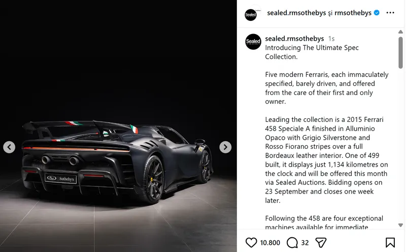 Alt Ferrari al familiei Bazac scos la v&acirc;nzare &icirc;n Olanda
